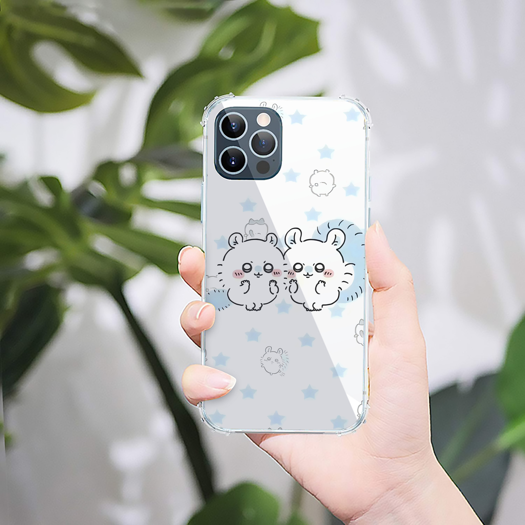 （画像用） ちいかわ Chii-kawa 【iPhone 12シリーズ対応】透明スマホケース（クリアソフトケース）